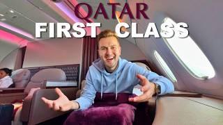 Flying Qatar Airways A380 FIRST CLASS (Paris to Doha)