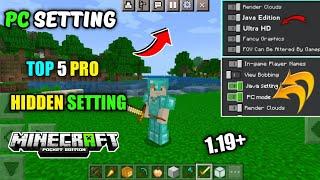 top 5 hidden setting in minecrft | minecraft secret settings in mobile