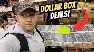 Hunting For Dollar Box Deals At This Local Card Show! CRAZY Deals For $250!