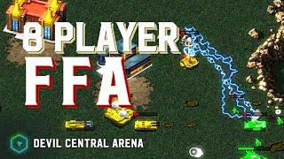 8 Player FFA - Devil Central Arena - Red Alert Remastered