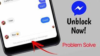 This Person is Unavailable on Messenger - how to unblock people on messenger | unblock messenger