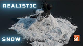 Easiest Way to make Realistic Snow in HOUDINI !!! #houdini #vellum #snow