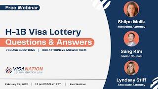 H-1B Visa Lottery Questions & Answers | Free Webinar