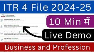 ITR filing online 2024-25 Business and profession | How to file ITR 4 online | Income Tax Return