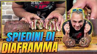 Ricetta Mega Spiedini di Diaframma di Manzo in Cottura Diretta  - Super Gustosi | Grigliare Duro