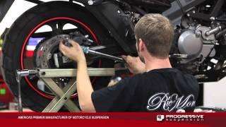 Progressive Suspension installs a 465 Series Monoshock on a Suzuki V-Strom