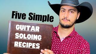 Country Guitar Lesson - 5 EASY Recipes For Improvisation With The Pentatonic Scale