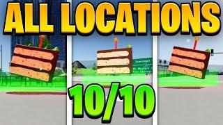 ALL *10* CAKE SLICES LOCATIONS In Driving Empire! Driving Empire Birthday Event!