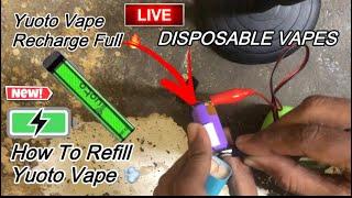 how to refill yuoto vape  | how to charge disposable vape | how to recharge a disposable vape  |