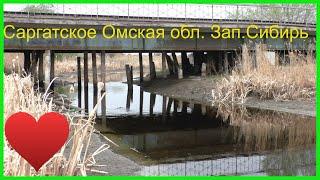 Высыхает речка Саргатка в посёлке упал уровень вод #Бажениты