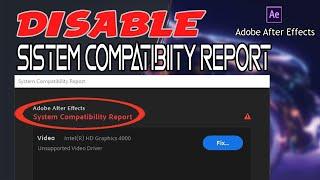system compatibility report after effects 2020