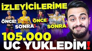 BOŞ HESAPLARA YÜKLÜ UC ATILIRSA? (104.700 UC) ŞANS FARKI VARMI? PUBG Mobile