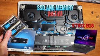 Asus Strix G18 Memory and SSD Upgrade| step-by-step 32gb of ram and 4TB SSD upgrade