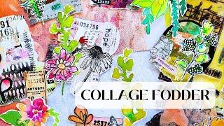 Collage Cluster with Paper Scraps & Stamps ⭐ Best Journaling Ephemera ⭐