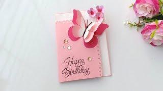 Butterfly Pop Up Birthday Card / Handmade easy card Tutorial