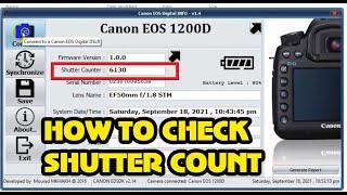 SHUTTER COUNT FOR EOS CANON CAMERA