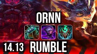 ORNN vs RUMBLE (TOP) | Rank 2 Ornn, 4/0/12 | EUW Challenger | 14.13