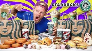 THE SUPERCHARGED STARBUCKS MENU CHALLENGE! (10,000+ CALORIES)