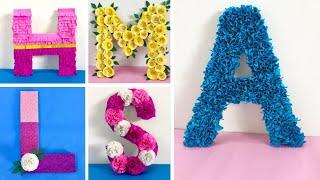 DIY 3D Floral Letters | DIY 3D Letters for Birthday Decoration | Baby shower Decoration ideas