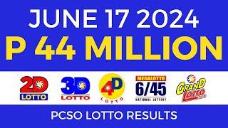 Lotto Result Today 9pm June 17 2024 | PCSO Complete