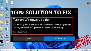 Turn on windows update error | Windows update is disabled windows store