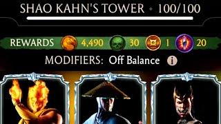 MK Mobile. I Finally Beat Relic Hunt so I Can FARM IT! Shao Kahn Tower Battles 98, 99, 100.