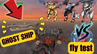 FLYING TITAN goes to the SHIP in carrier map | flying test ao ming VS Dragon bots VS Hover