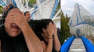 HILARIOUS Hakugei Rain Ride! OMG! Roller Coaster In POURING Rain! Onride POV Nagashima Spaland Japan