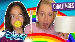 Ruth & Ruby's Sleepover | Quarantine Games & Smoothie Challenge | Disney Channel