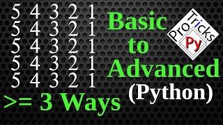 Python Pattern Program - Printing Numbers in Python | Number Pattern | Python Number Pattern 4