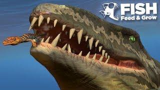 NEW AIGIALOSAURUS EATS MOSASAURUS!!! - Fish Feed Grow