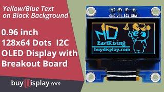 I2C Yellow Blue 0.96" inch OLED Display 128x64 Arduino,Raspberry Pi