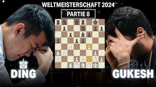 Ding vs  Gukesh , Partie 8 der Schach-WM 2024