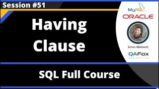 SQL - Part 51 - Having Clause