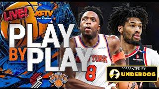 New York Knicks vs Portland Trail Blazers - Play by Play Show