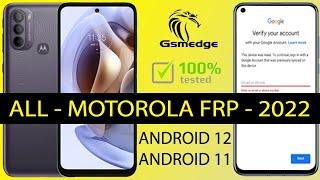 FRP Bypass For All Motorola 2022 Android 12 Remove Google Account