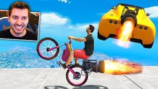 GTA V Online: BMX FOGUETE vs CARRO FOGUETE - a jogada de mestre!