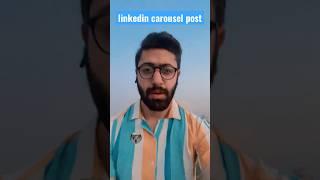 LinkedIn carousel post | LinkedIn slider | carousel post LinkedIn #linkdin #shorts