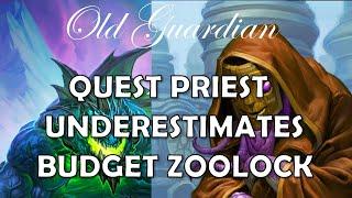 Quest Resurrect Priest thought Budget Zoolock is easy prey (Hearthstone Descent of Dragons gameplay)