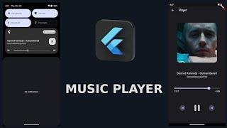 Music App using Flutter's just_audio and audio_service package 