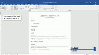 Convert Word to PDF • Microsoft Word 2016