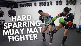 Hard Sparring Muay Mat Fighter with Elbows (breakdown)