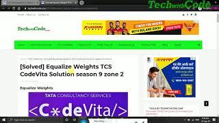 TCS codevita previous year questions with solutions|TechWithCode.com