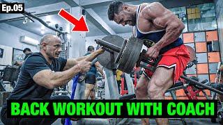 Craziest Back Workout With Coach | Pushing Limits | Road To Amateur Olympia | Ep.05