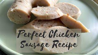 Homemade chicken sausage recipe | How to make sausage at home