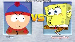 M.U.G.E.N BATTLES | Stan Marsh vs SpongeBob | South Park vs SpongeBob SquarePants