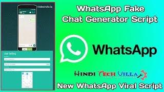 How To Create WhatsApp Fake Chat Generator Website | New WhatsApp Viral Script