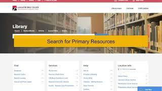 Primary Resources