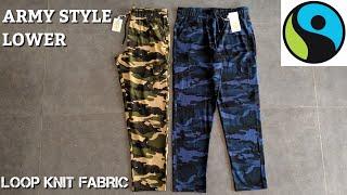 ARMY STYLE LOWER || LOOP KNIT FABRIC