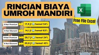 UMROH MANDIRI 14 JUTA, INI RINCIAN BIAYANYA | Free Excel Budgeting Umrah